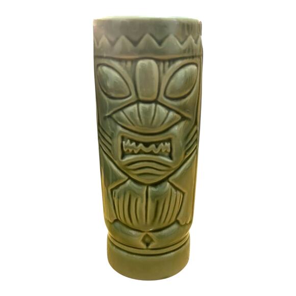 Mean Green Ceramic Tiki 12 ounce Mug Cup - Picture 1 of 5
